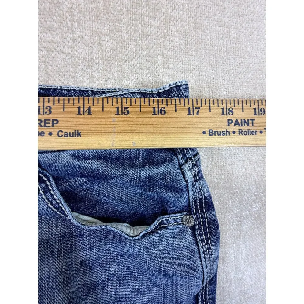 BKE Men's Blue 34x32 Jake Straight Leg Denim Jeans Western Casual Classic Pants